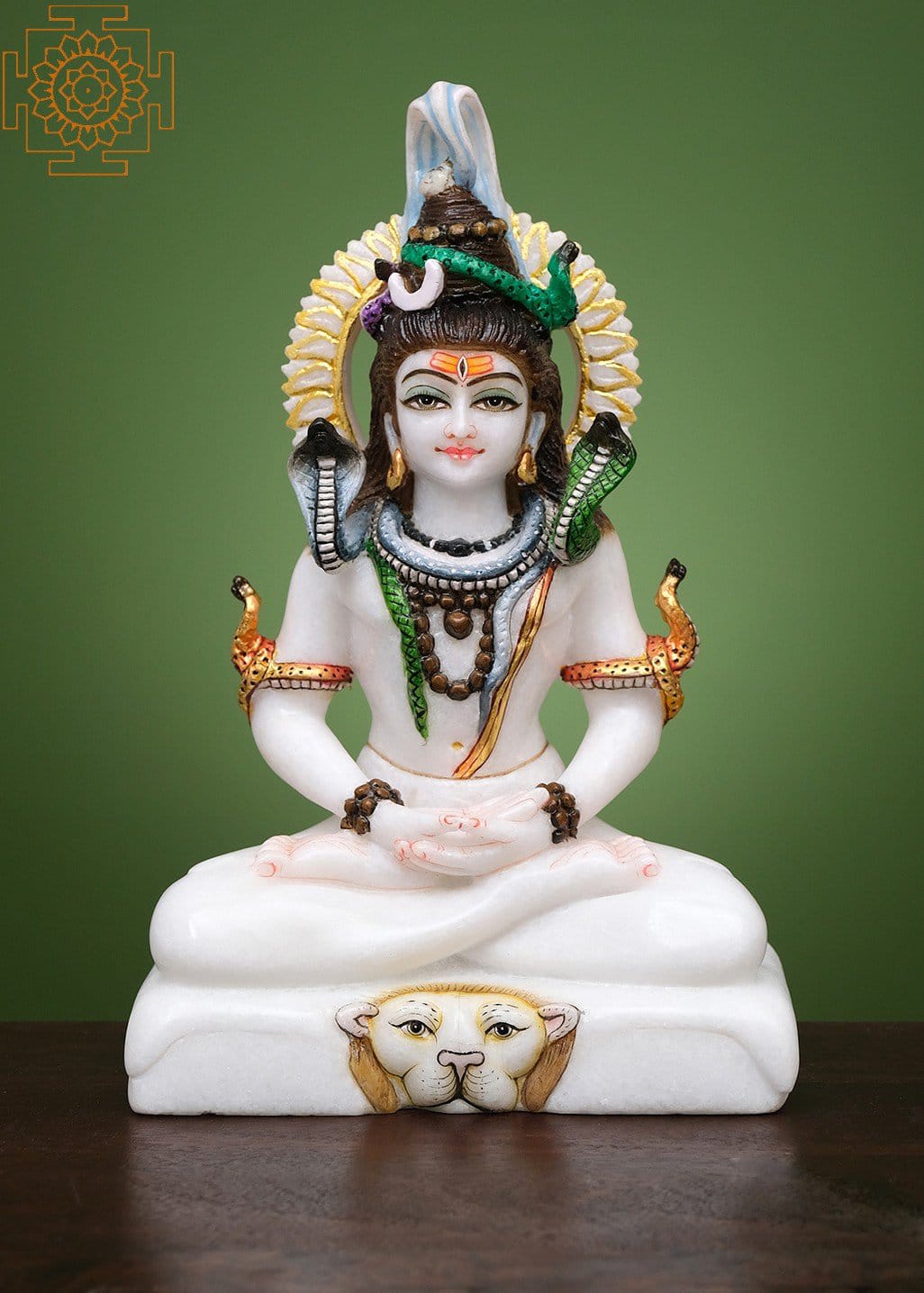 Divine Lord Shiva Stone Idol – Handcrafted Marble Look Statue